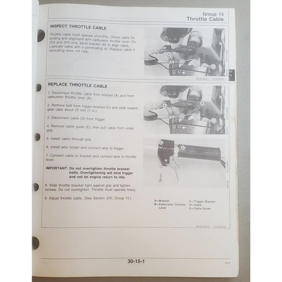 John Deere TM1494 Technical Manual for String Trimmers & Brush Cutters Original - Picture 3 of 3
